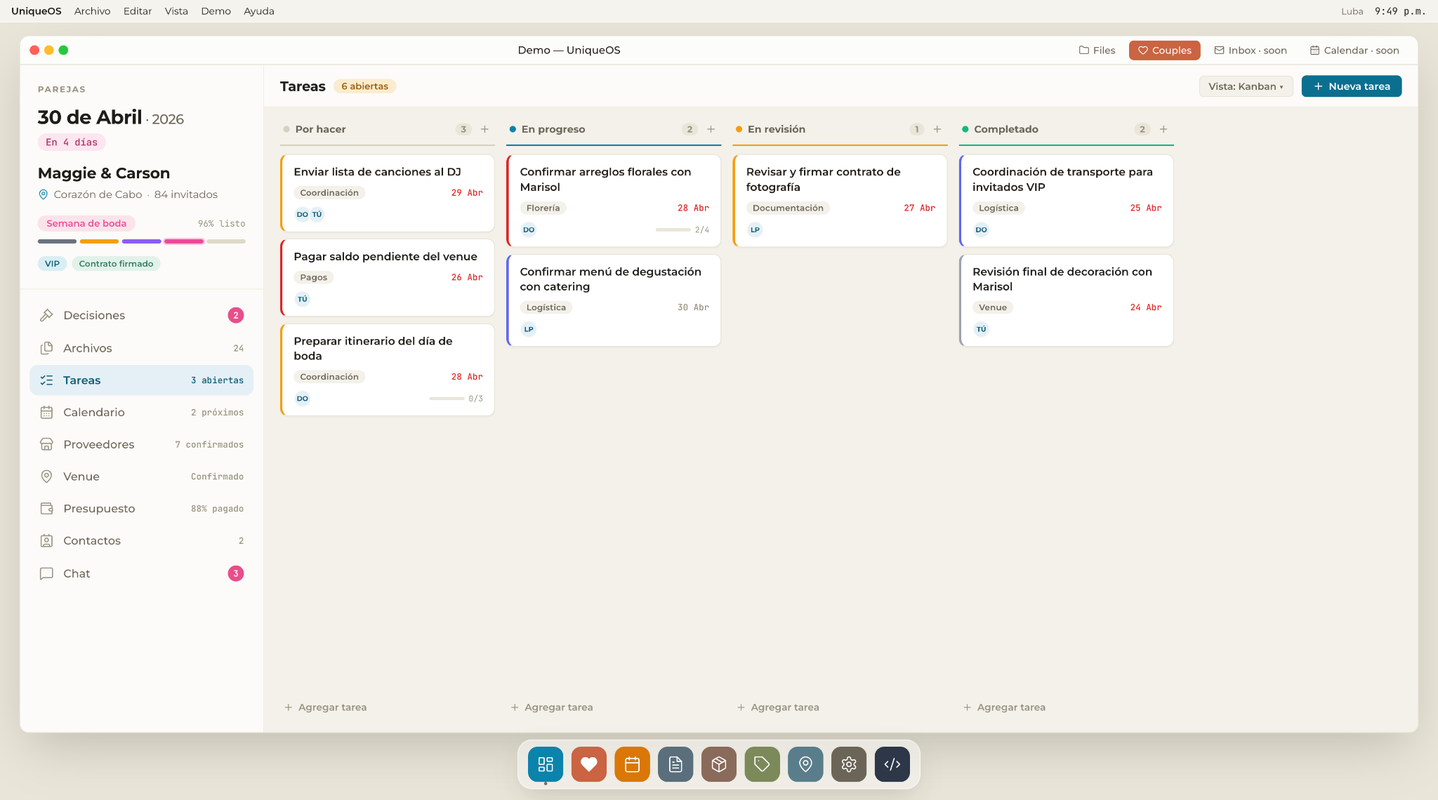 UniqueOS Tasks